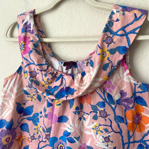 J. Crew Liberty of London Floral Print Scoop Neck Blouse Top l0608 - Picture 4 of 9